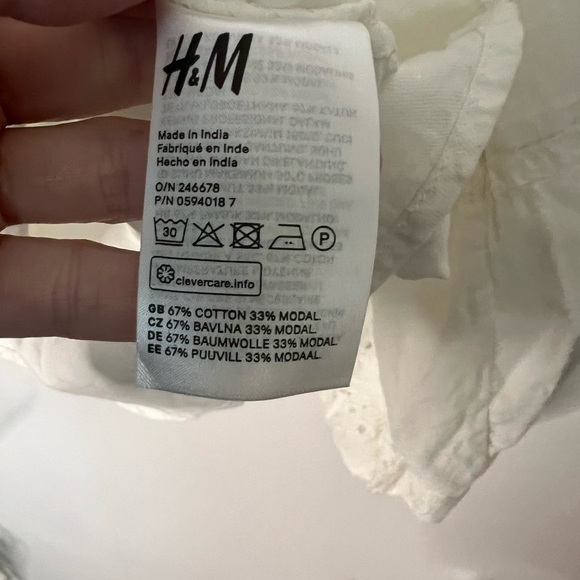 H & M White Bohemian Peasant Blouse - Picture 5 of 5